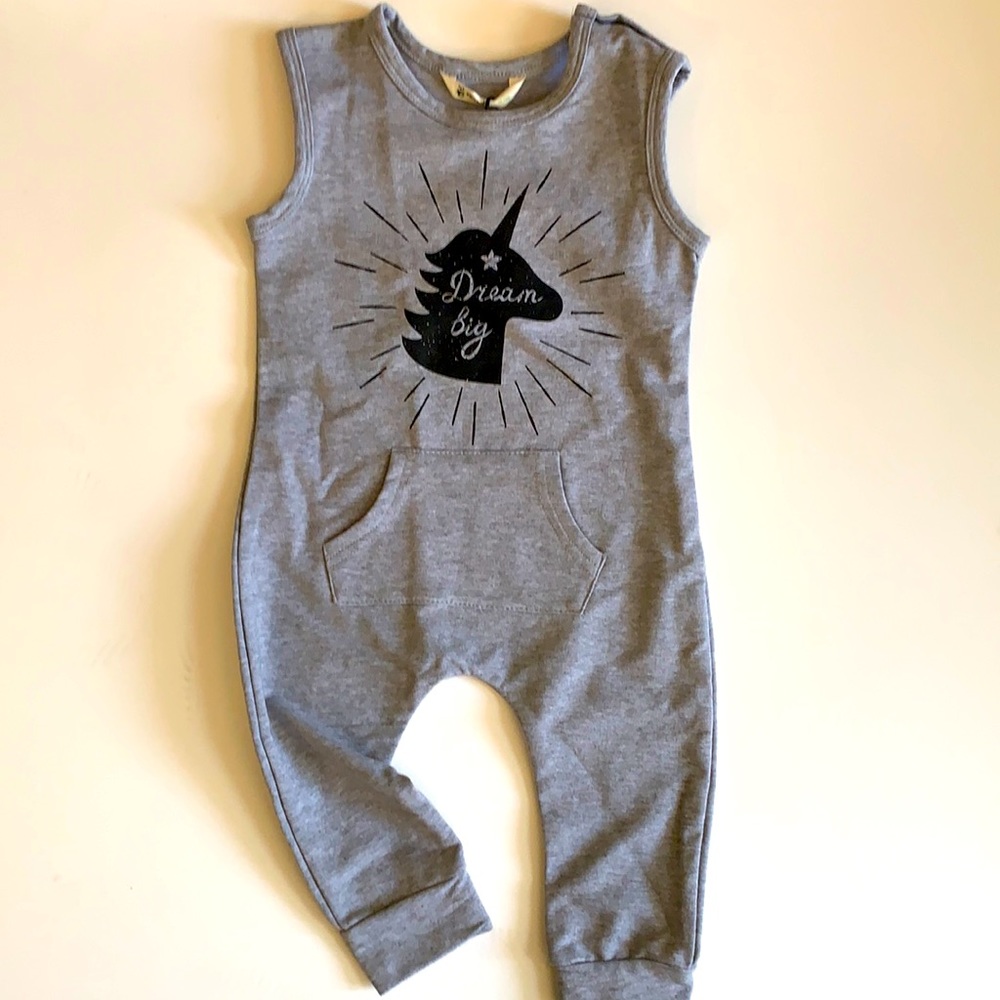 Girl unicorn romper size 12-18m